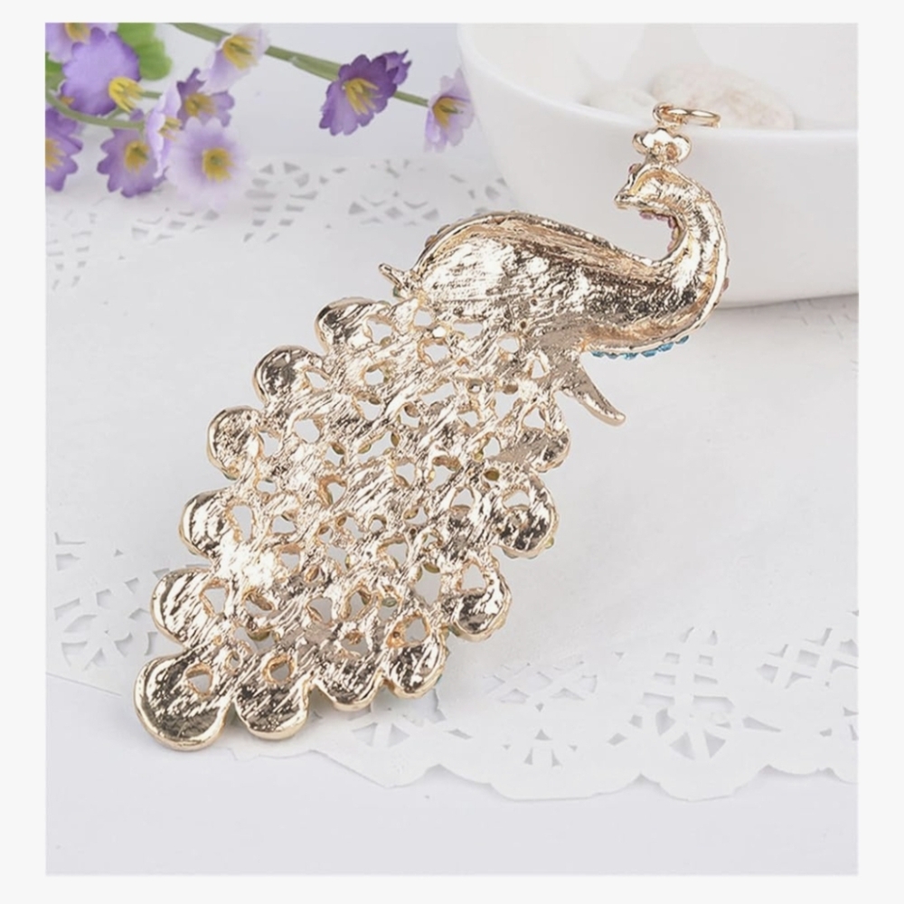 Peacock 🦚 Bag Charm/ Keychain New - Picture 8 of 9
